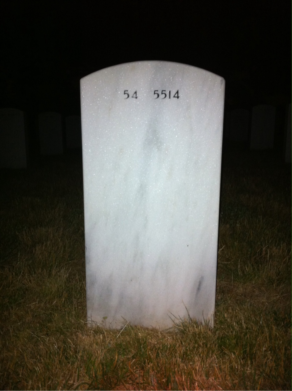 Back of headstone — Gloria Rojas