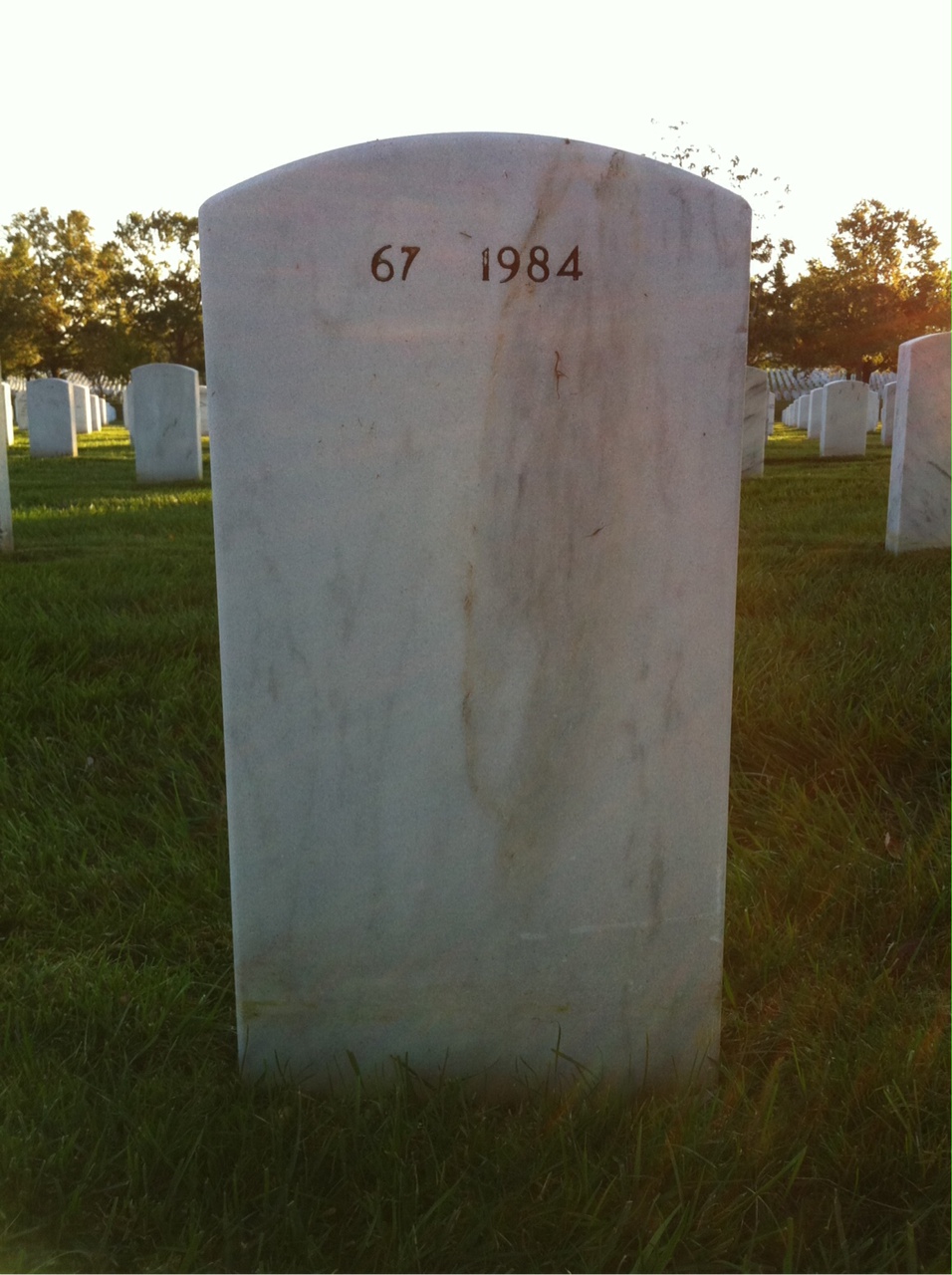 Back of headstone — Thomas Kenney