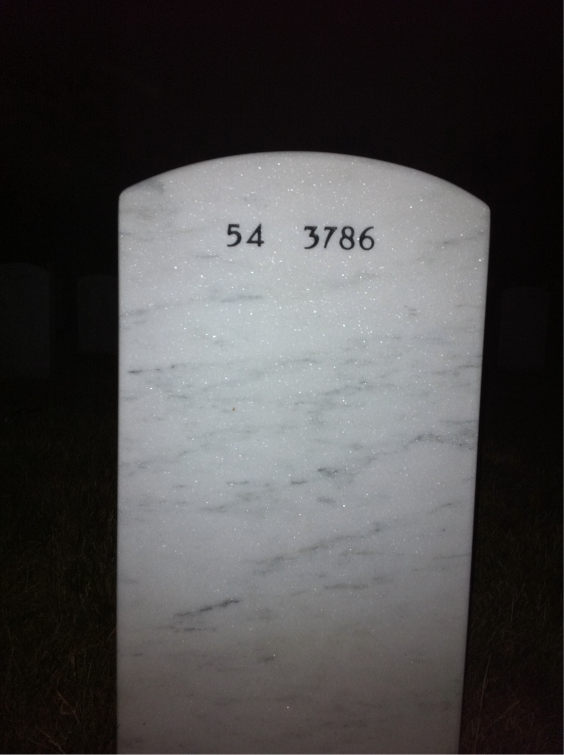 Back of headstone — Nicholas Monahan