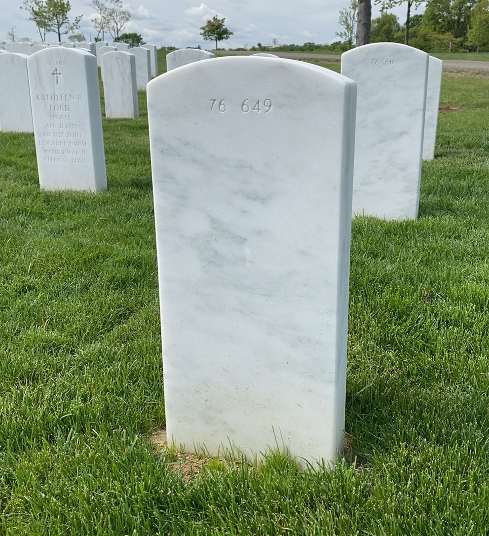Back of headstone — Ricky Lewis Wagner