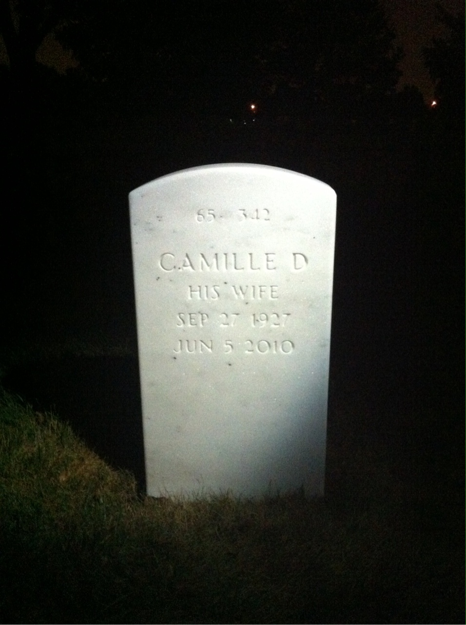 Back of headstone — James Braddock
