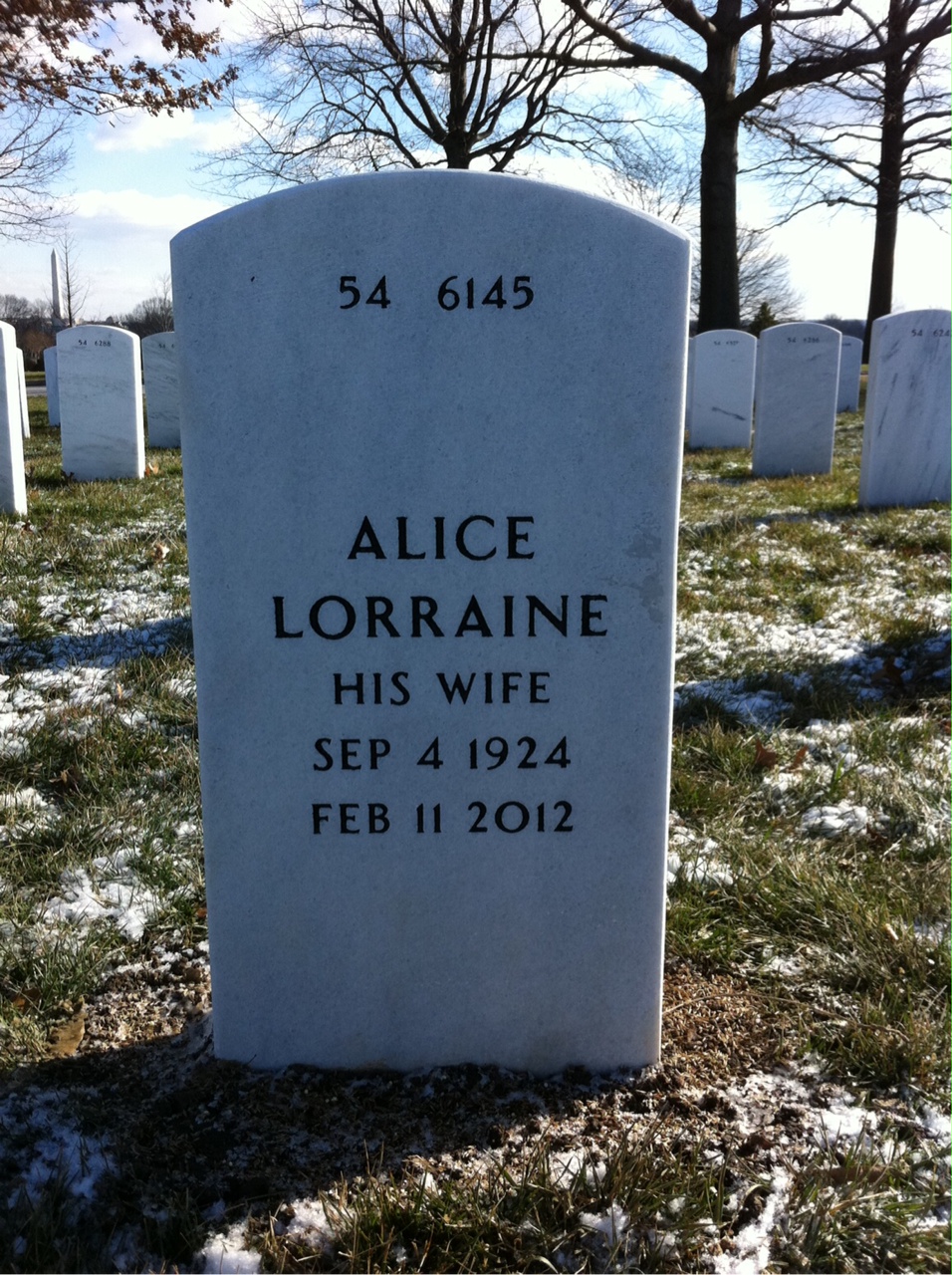 Back of headstone — Donald Doherty
