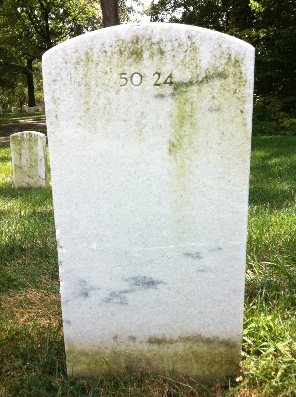 Back of headstone — Walter Aho
