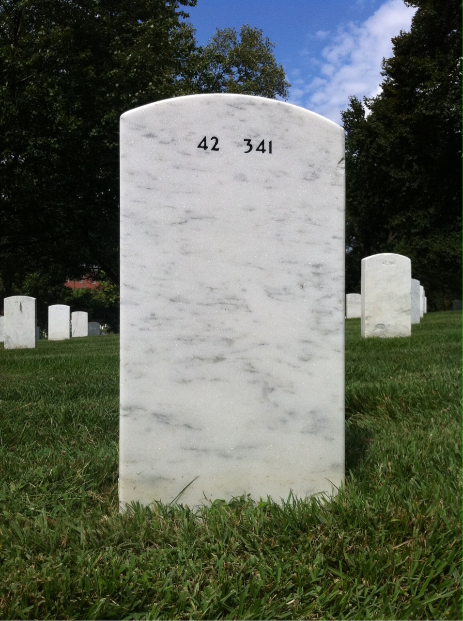 Back of headstone — Ronald Laroche