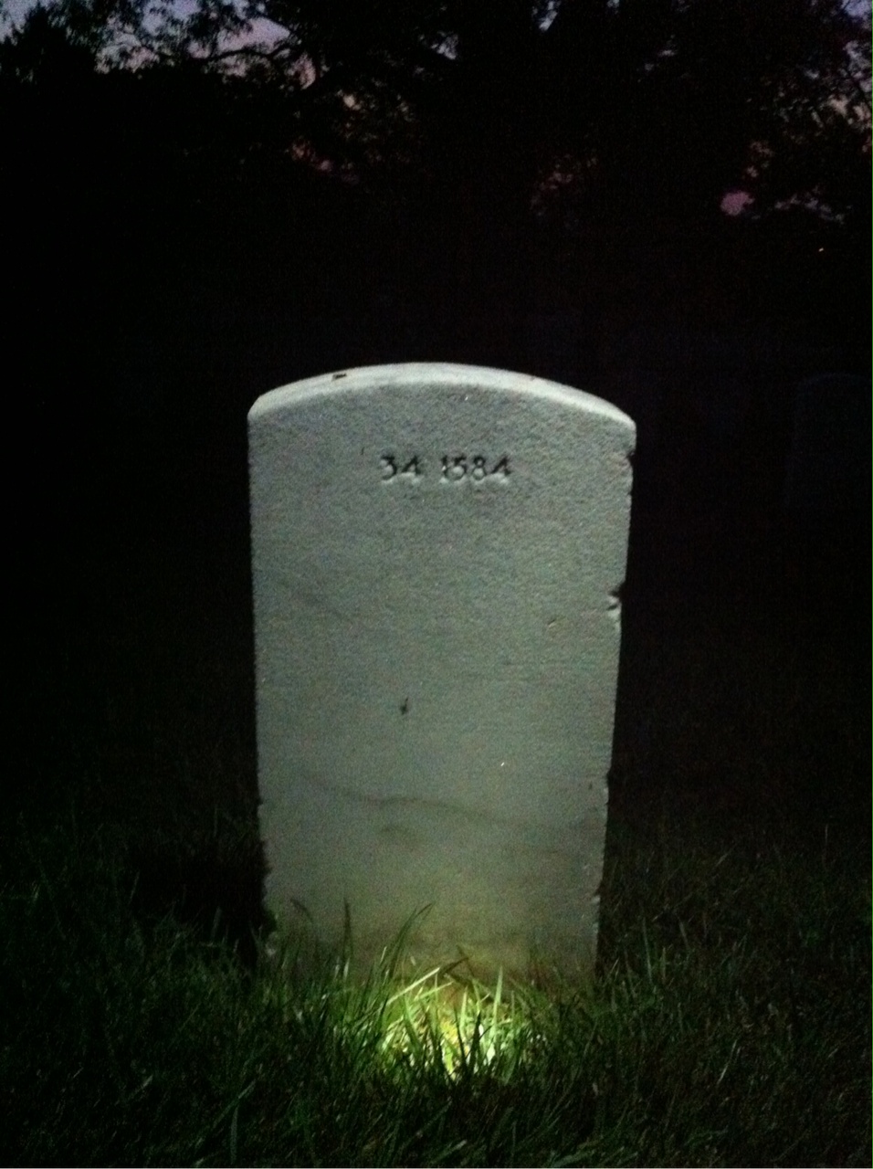 Back of headstone — Joseph Blair