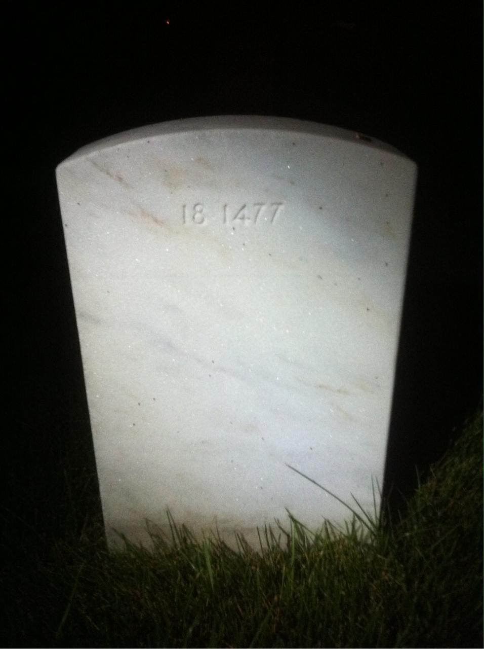 Back of headstone — William Murray