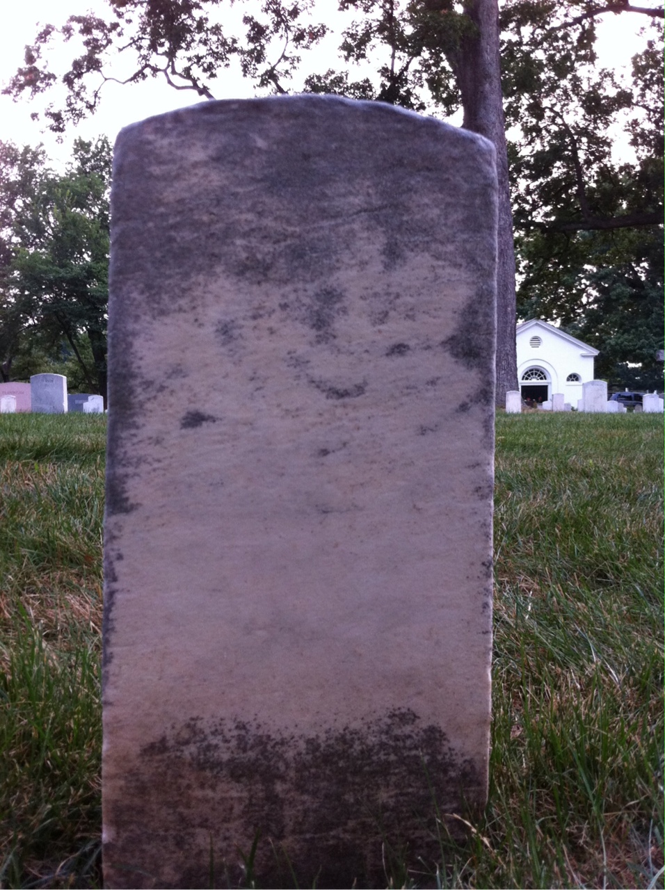 Back of headstone — Miles Aldrich