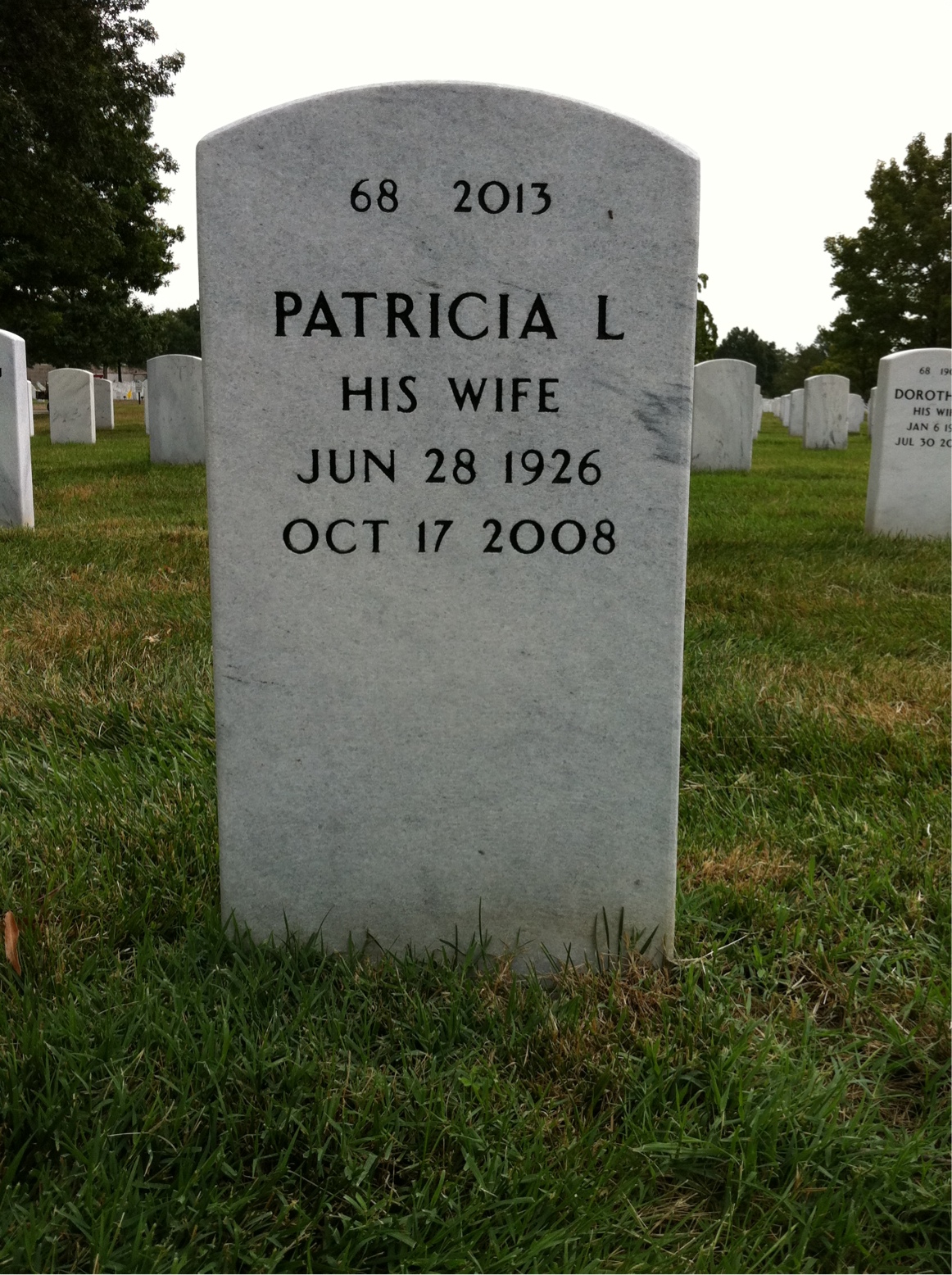 Back of headstone — James Dwyer