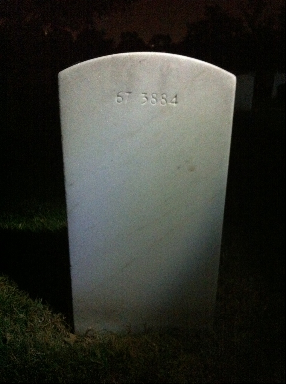Back of headstone — William Ross Cadenhead