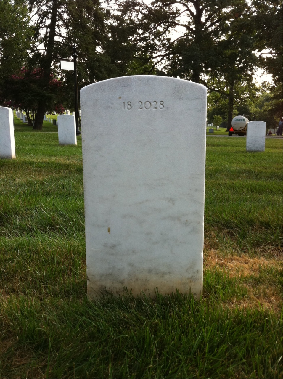 Back of headstone — Lewis Anderson