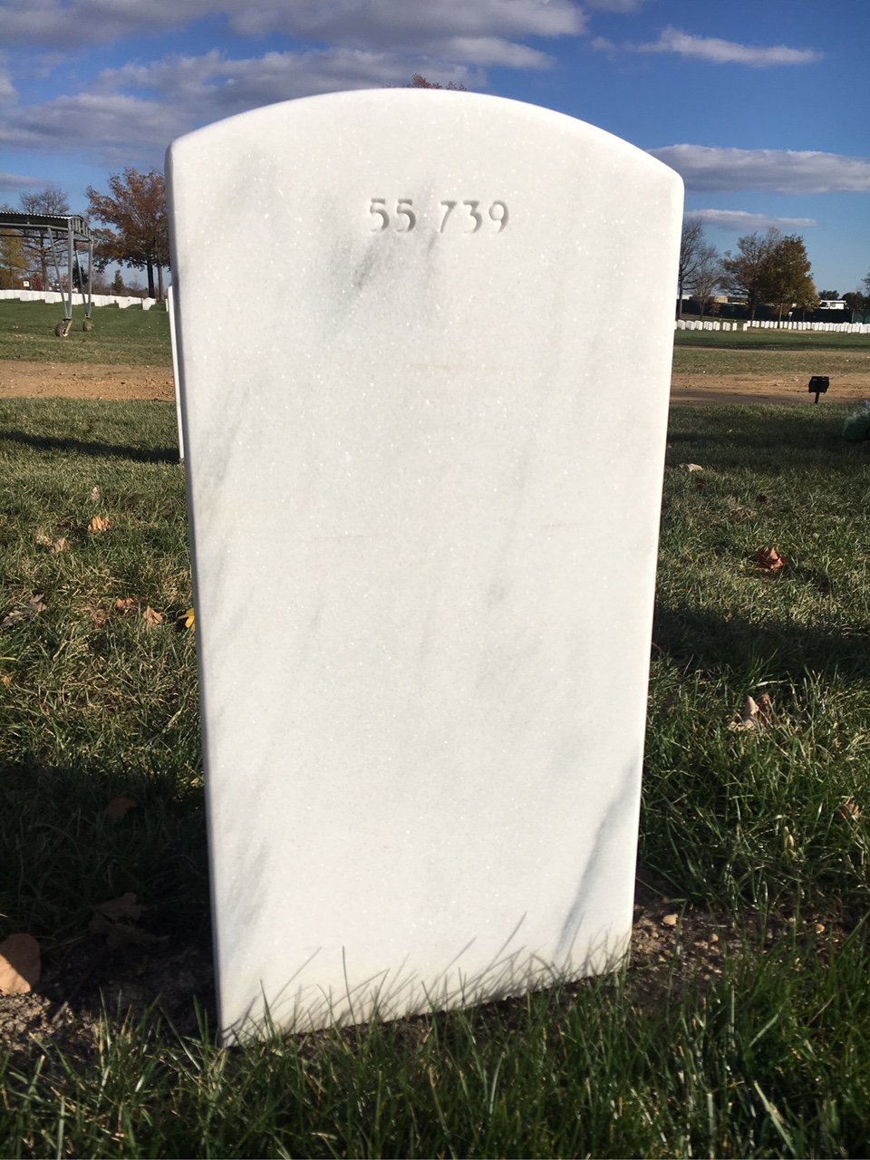 Back of headstone — William Stamps Howard