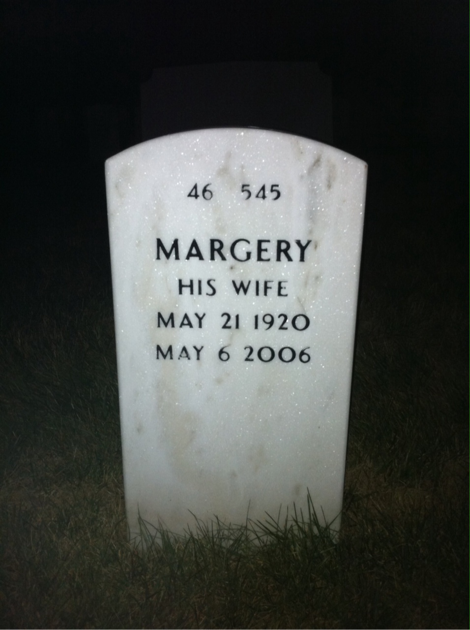 Back of headstone — Philip Tracy