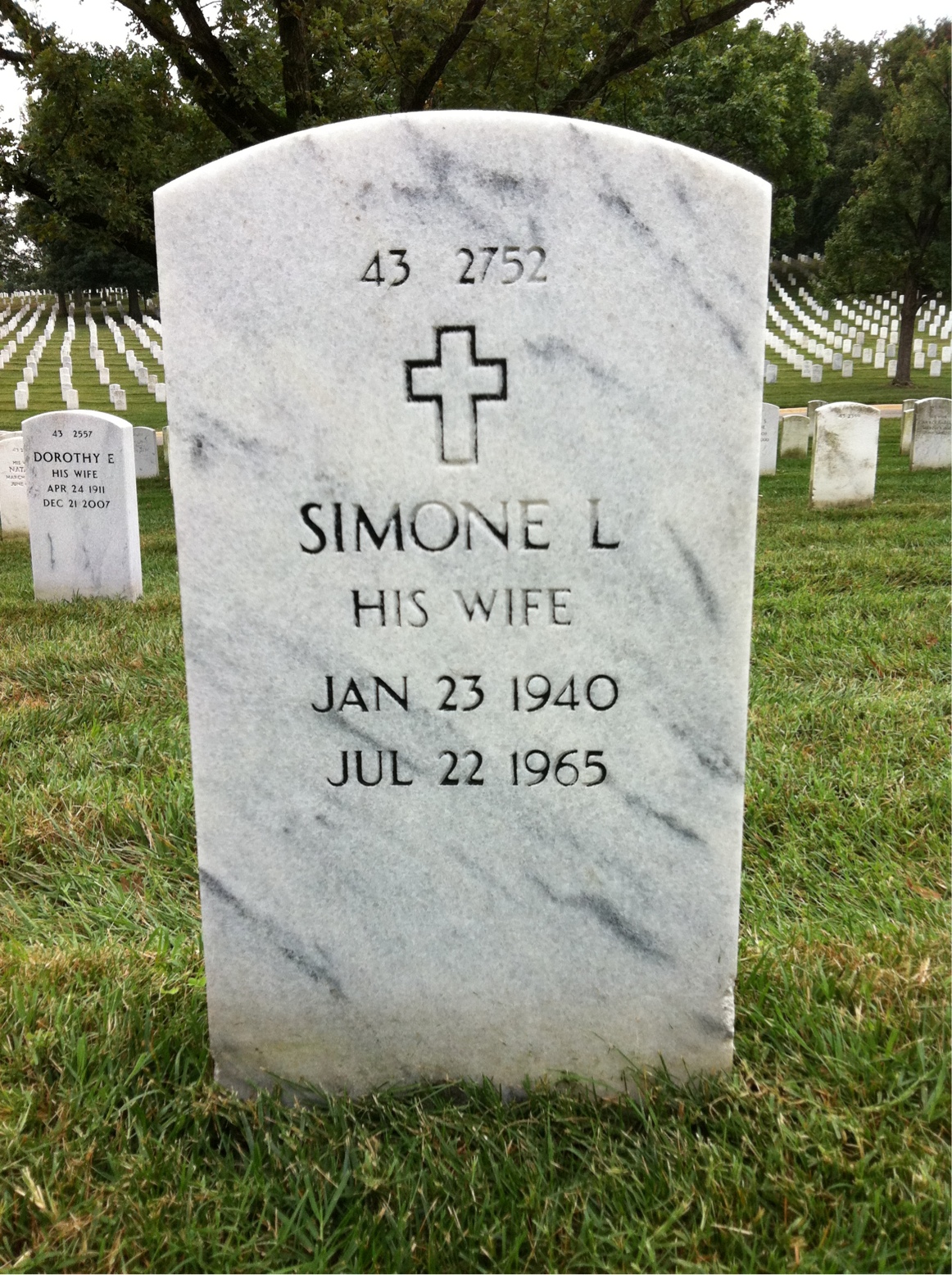 Back of headstone — William Carl Blank