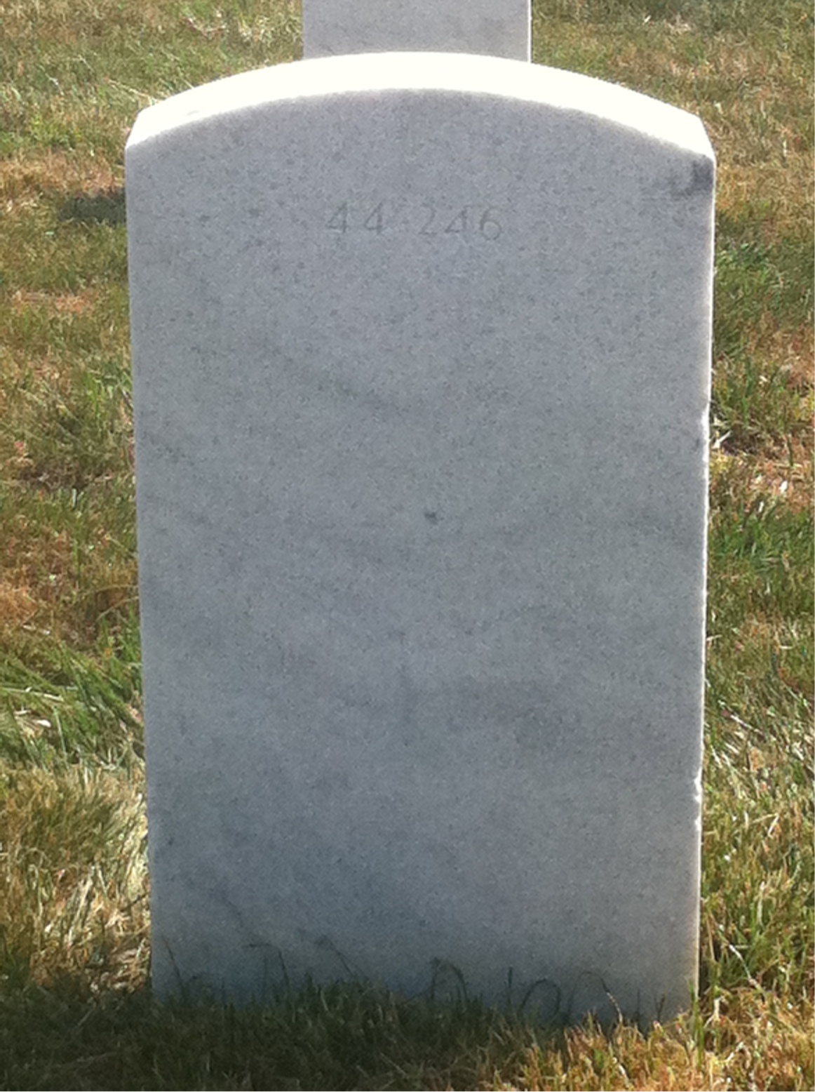 Back of headstone — William Mckeever