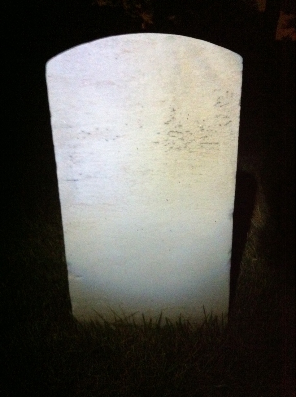 Back of headstone — Roger Mills