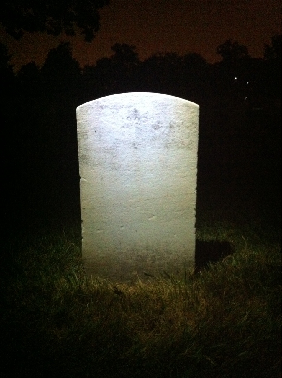 Back of headstone — Robert Anderson