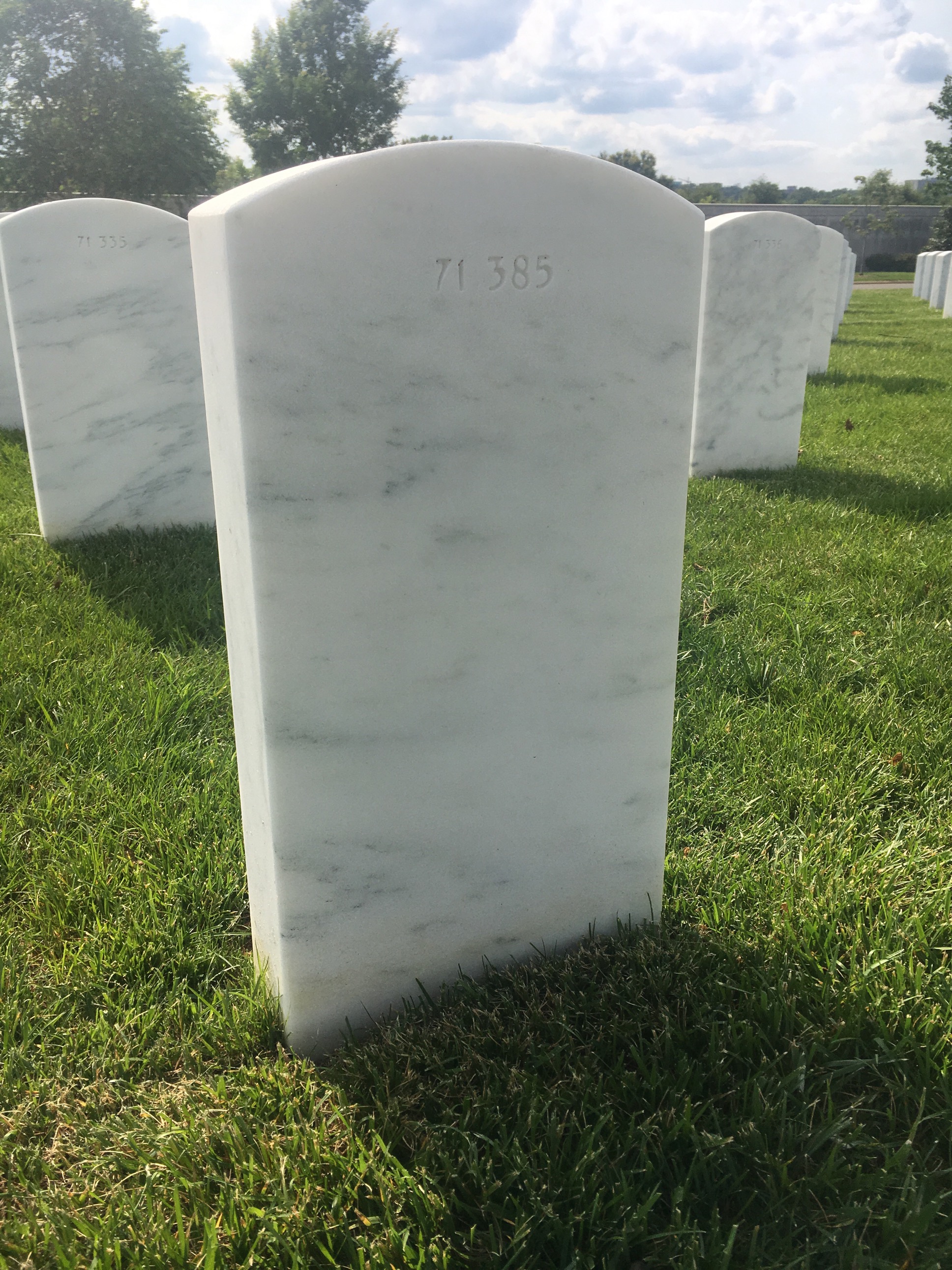 Back of headstone — Russell Ball