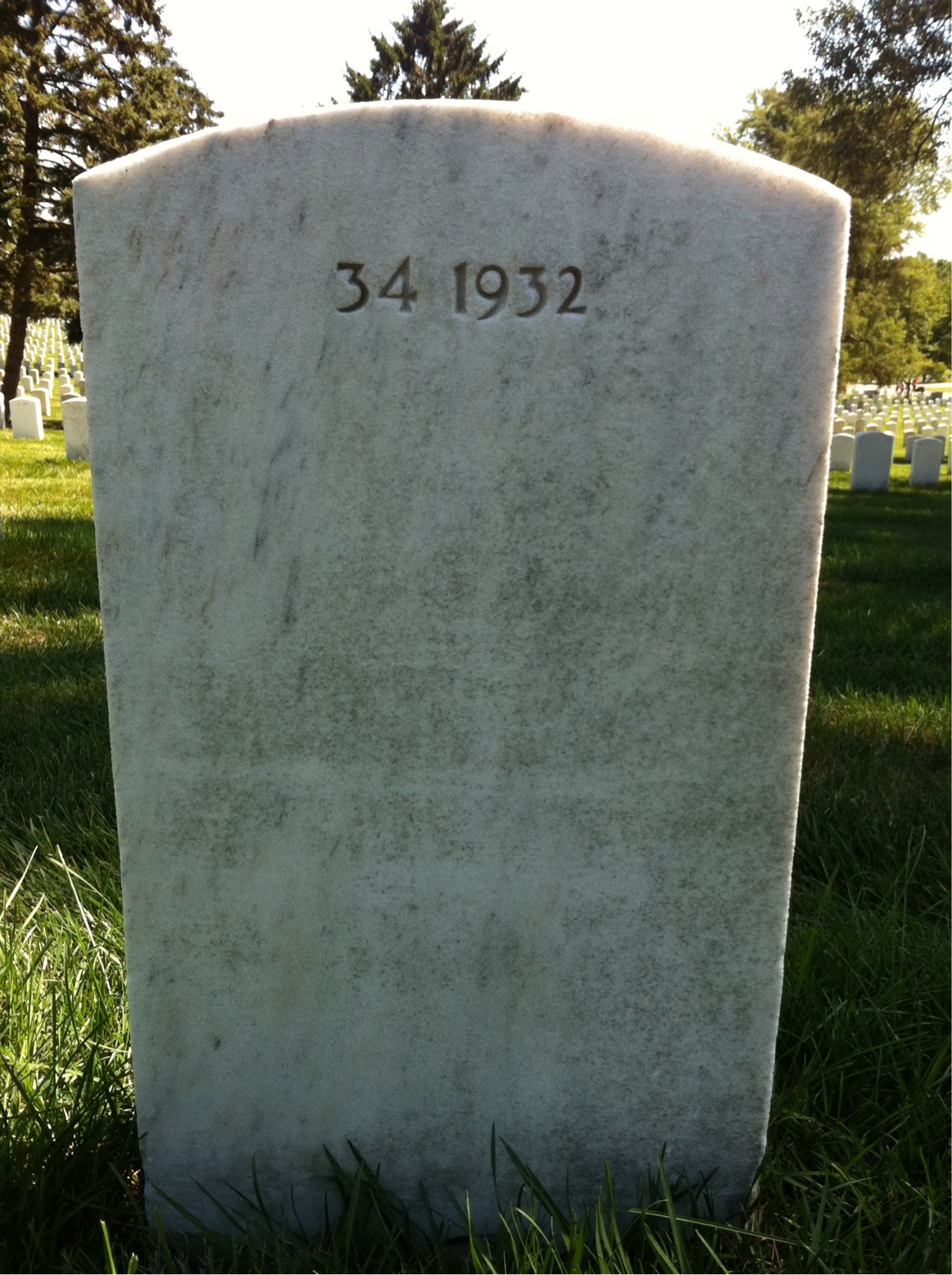 Back of headstone — Alicia Allen