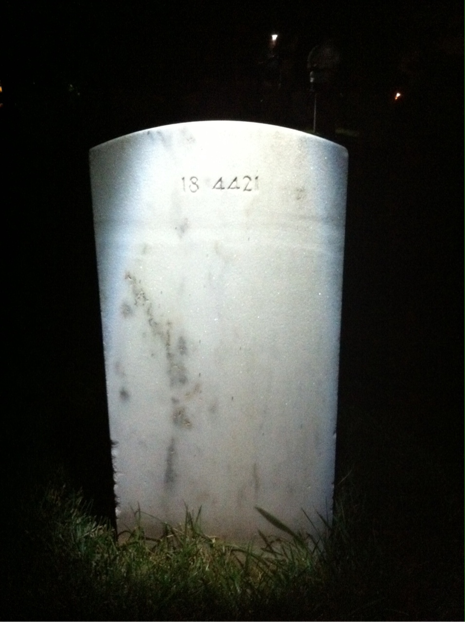 Back of headstone — Buff Melton