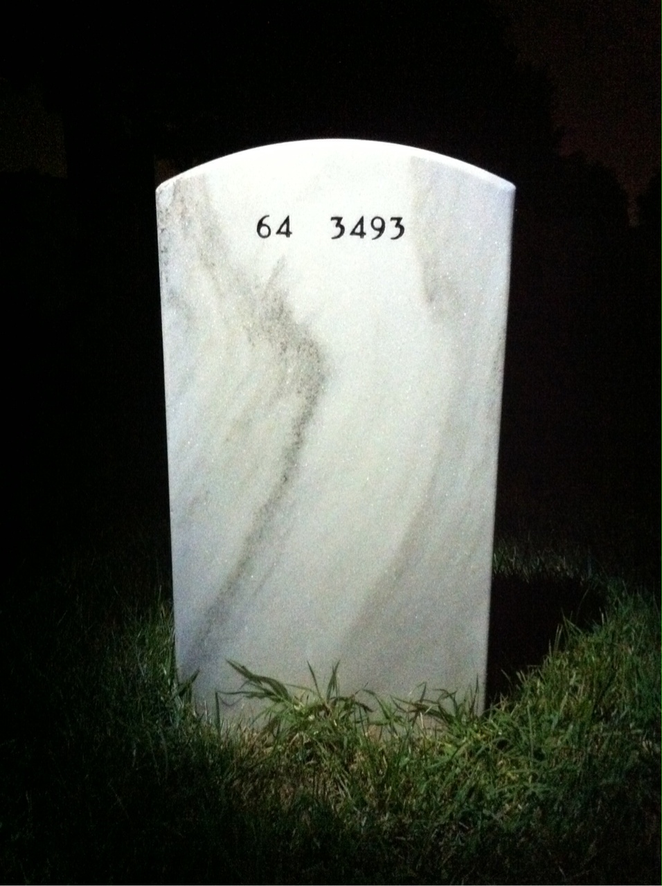 Back of headstone — Donald Averett