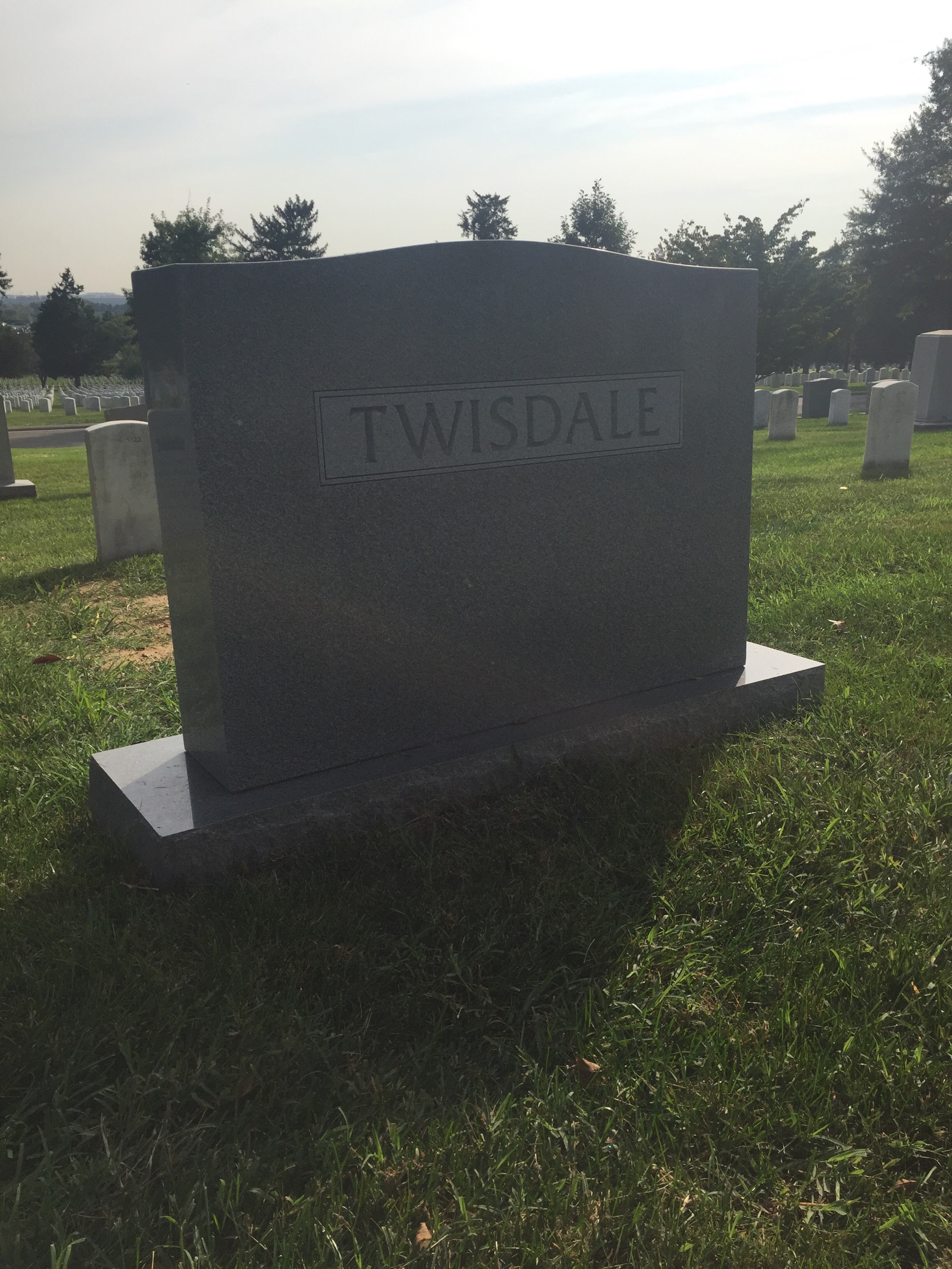 Back of headstone — Thomas Meade Twisdale