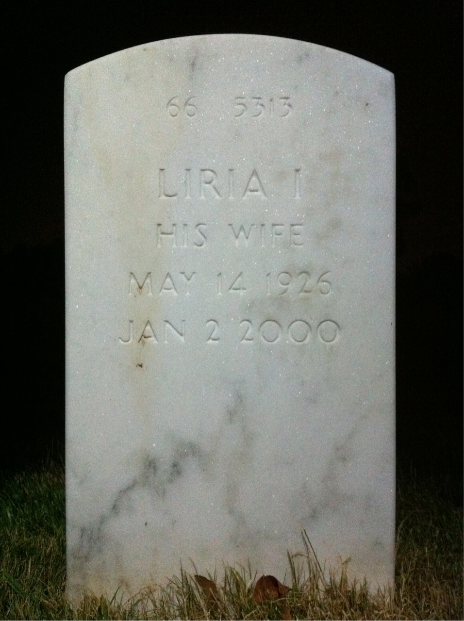 Back of headstone — Valeriano Cabanatan