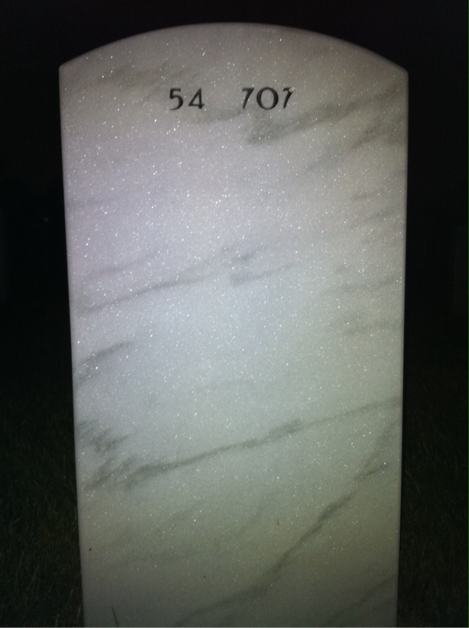Back of headstone — Gerald Keener