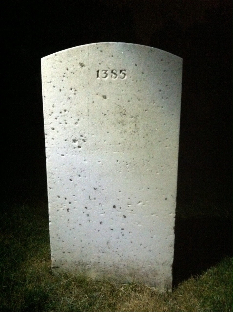 Back of headstone — Angus Moon