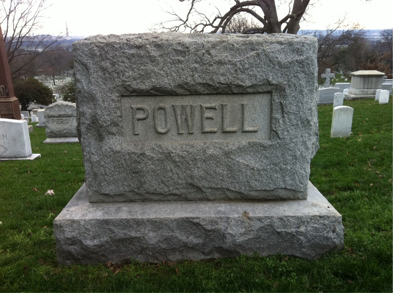 Back of headstone — Powell Applewhite