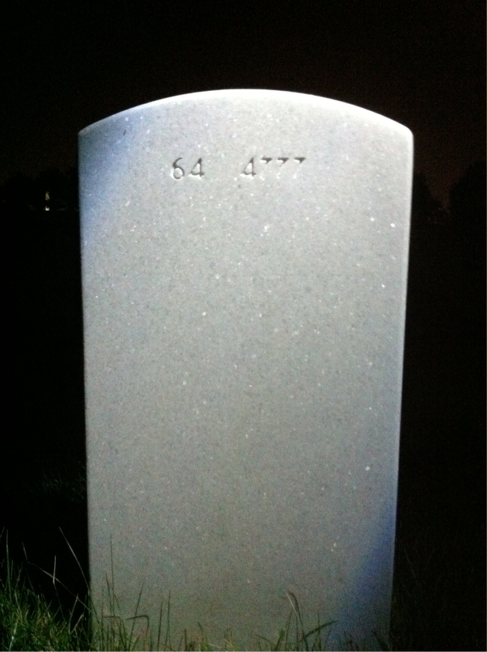 Back of headstone — Lawrence Rise