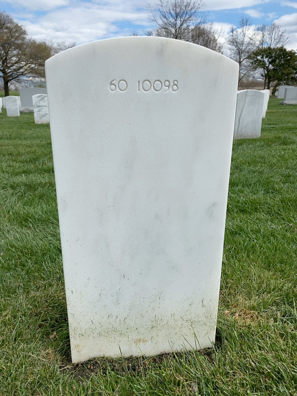 Back of headstone — Michael J Metcalf