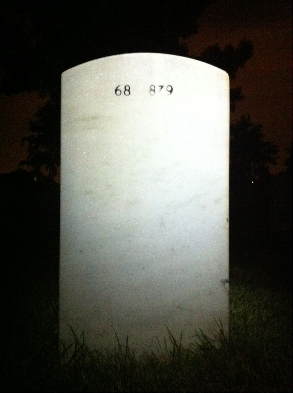 Back of headstone — Russell Butler