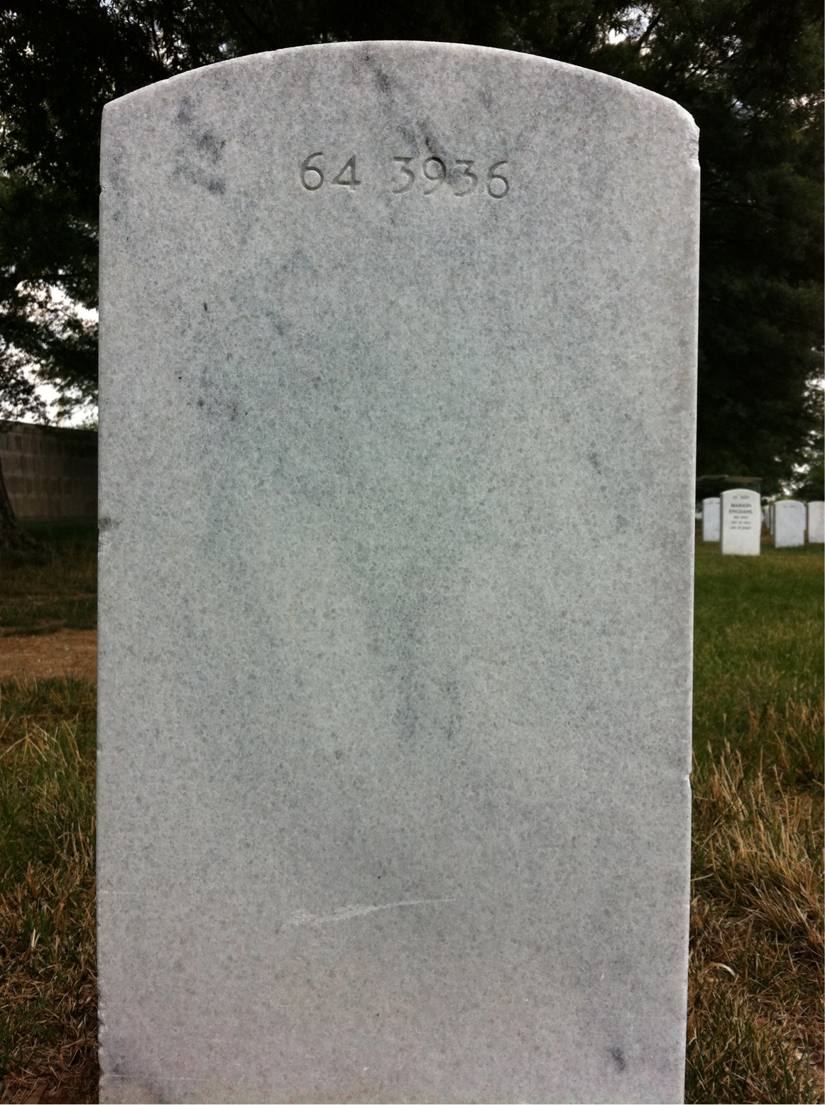 Back of headstone — William Baldwin