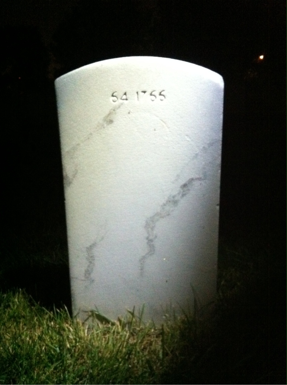 Back of headstone — Arthur Murphy