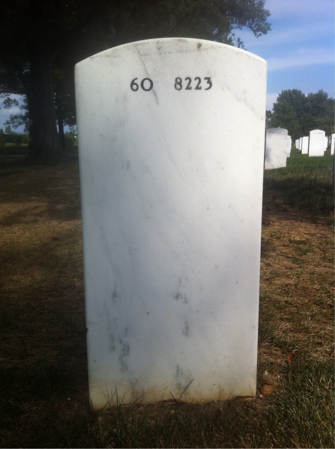 Back of headstone — Timothy Roark
