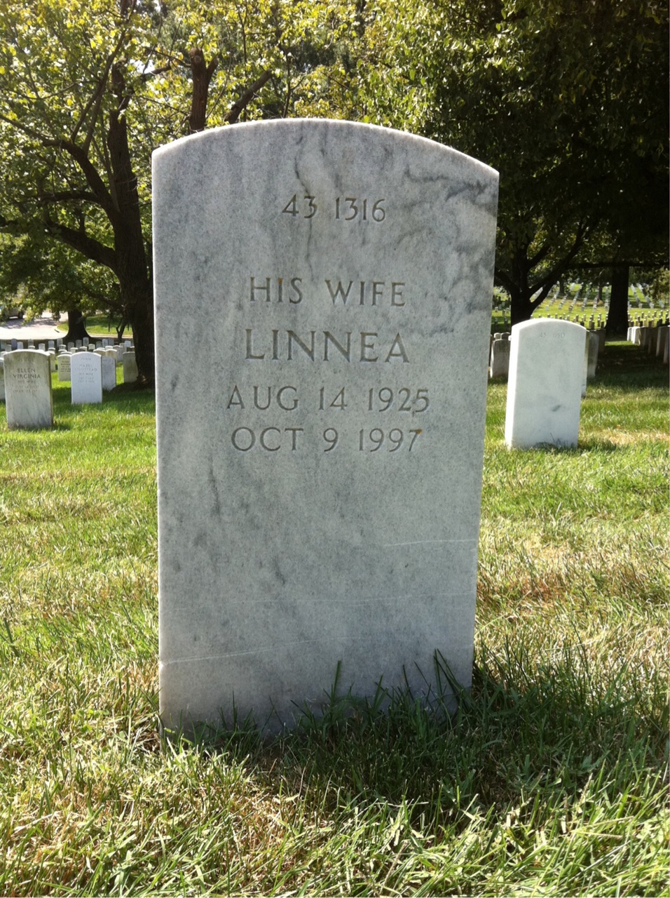 Back of headstone — Alexander Andreas