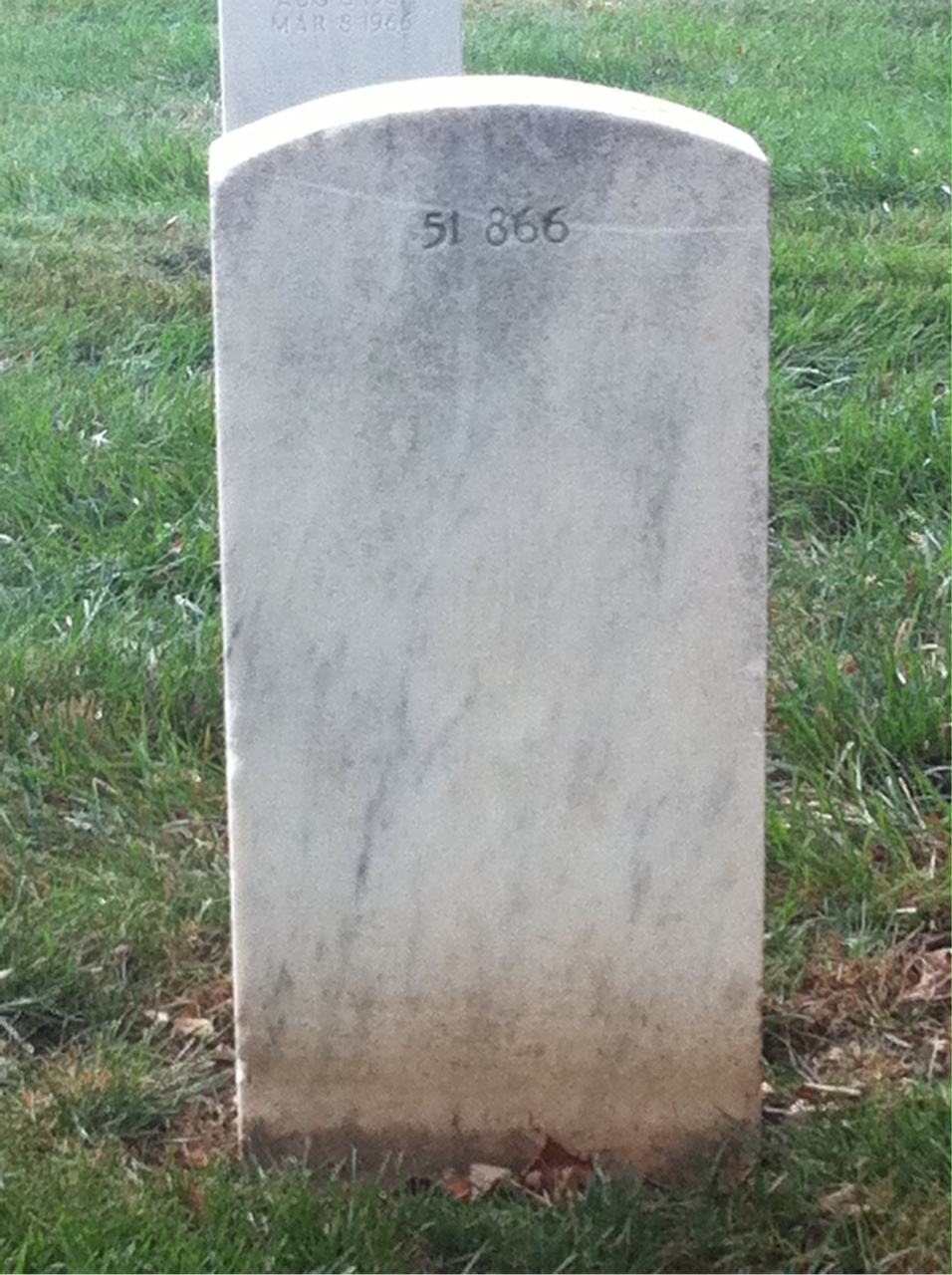 Back of headstone — Walter R Clark
