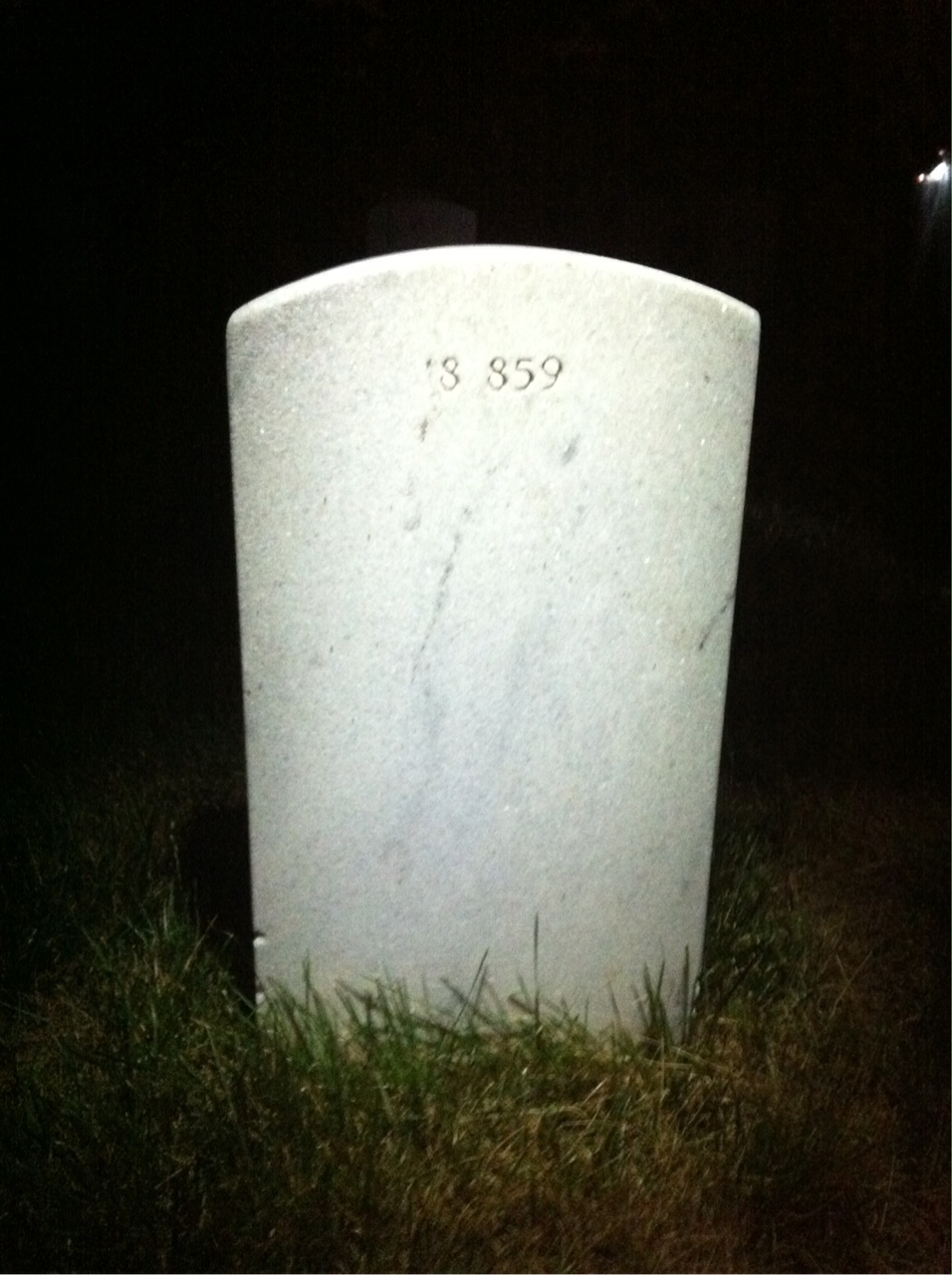 Back of headstone — Roscoe Mckee