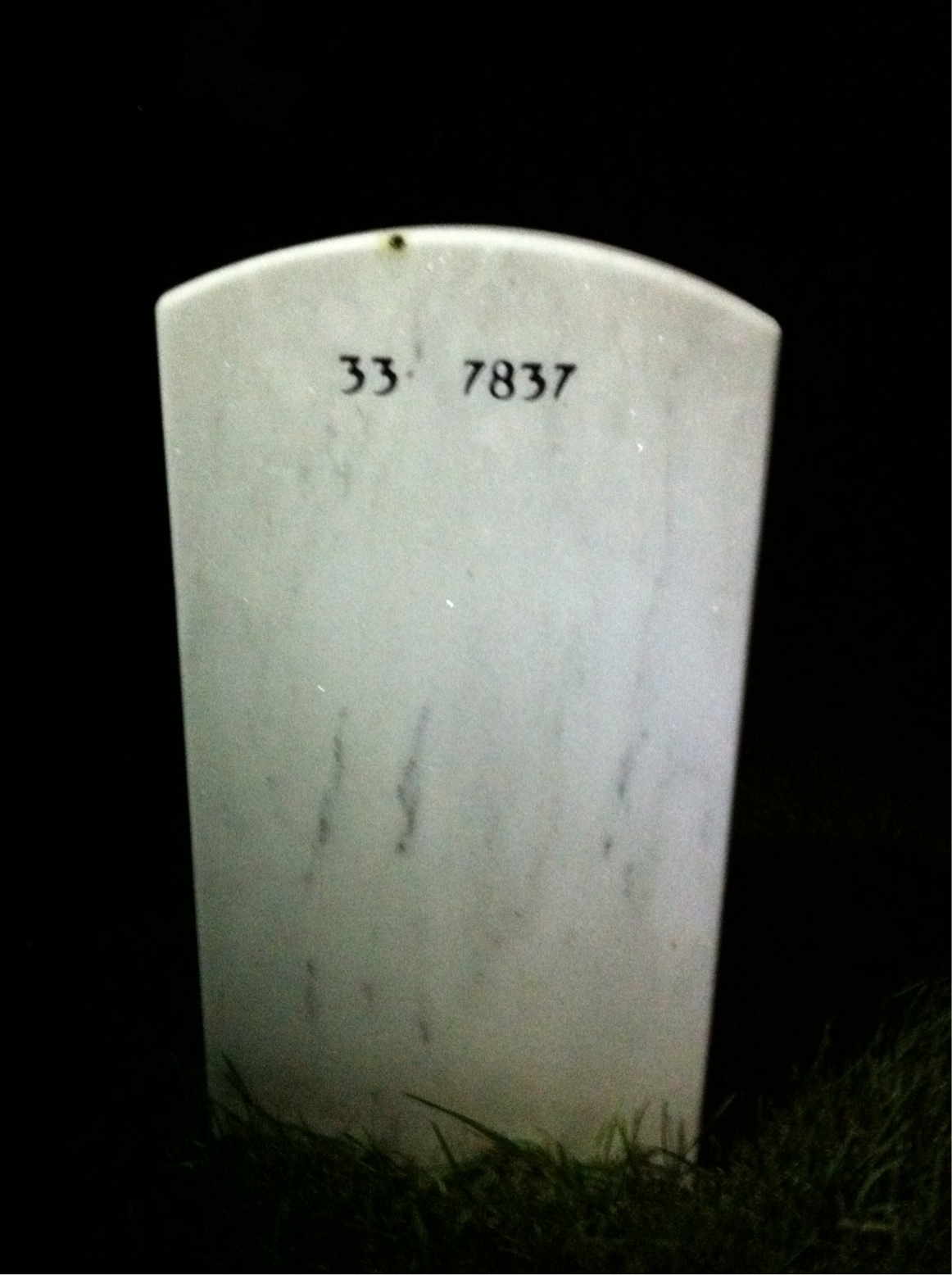 Back of headstone — Charles Saeger