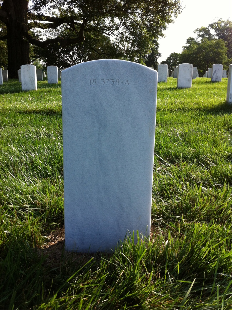 Back of headstone — Howard Milstead