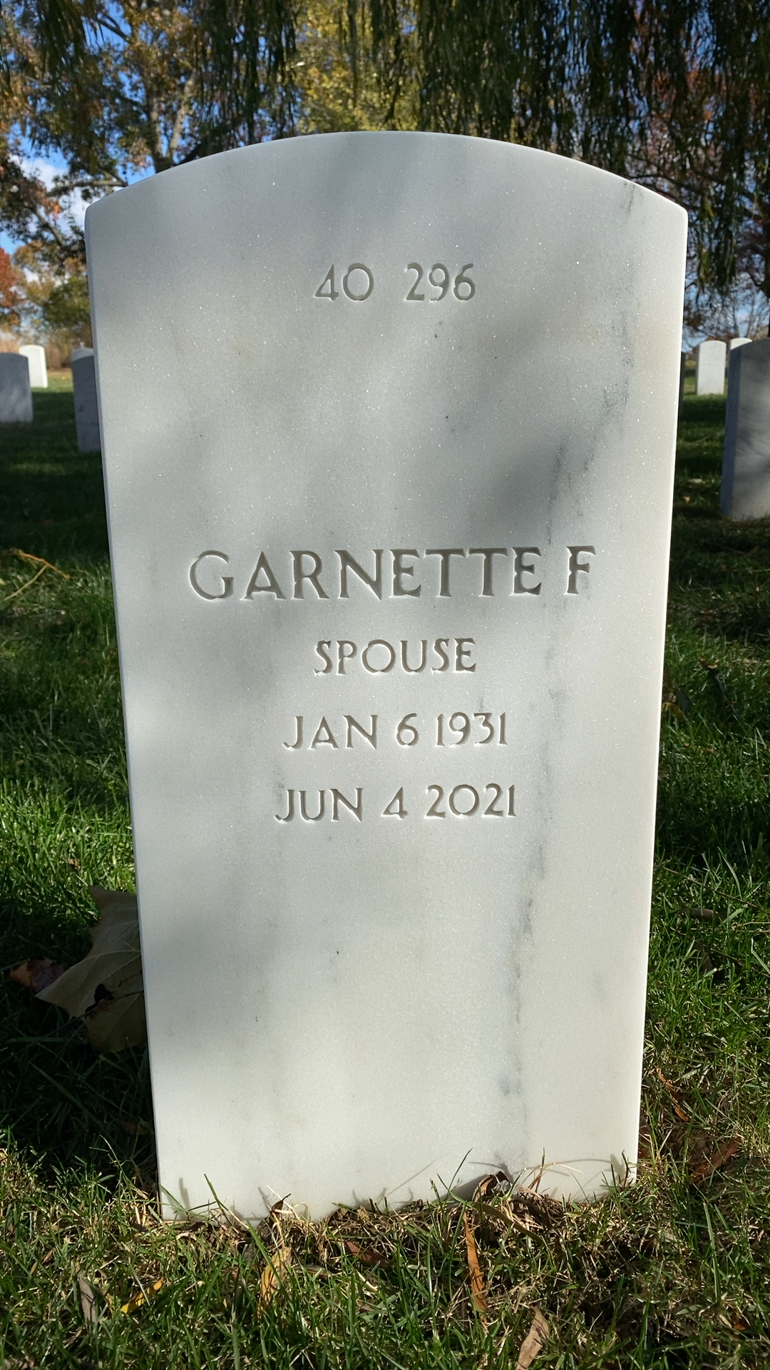 Back of headstone — Edgar Saylor