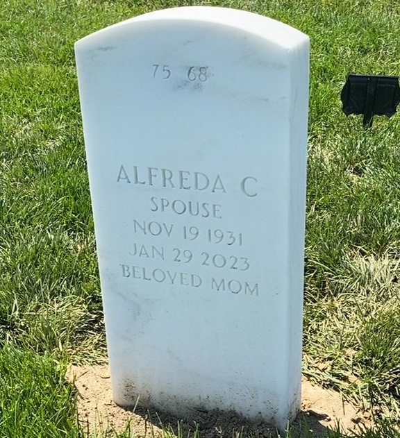 Back of headstone — John Benson