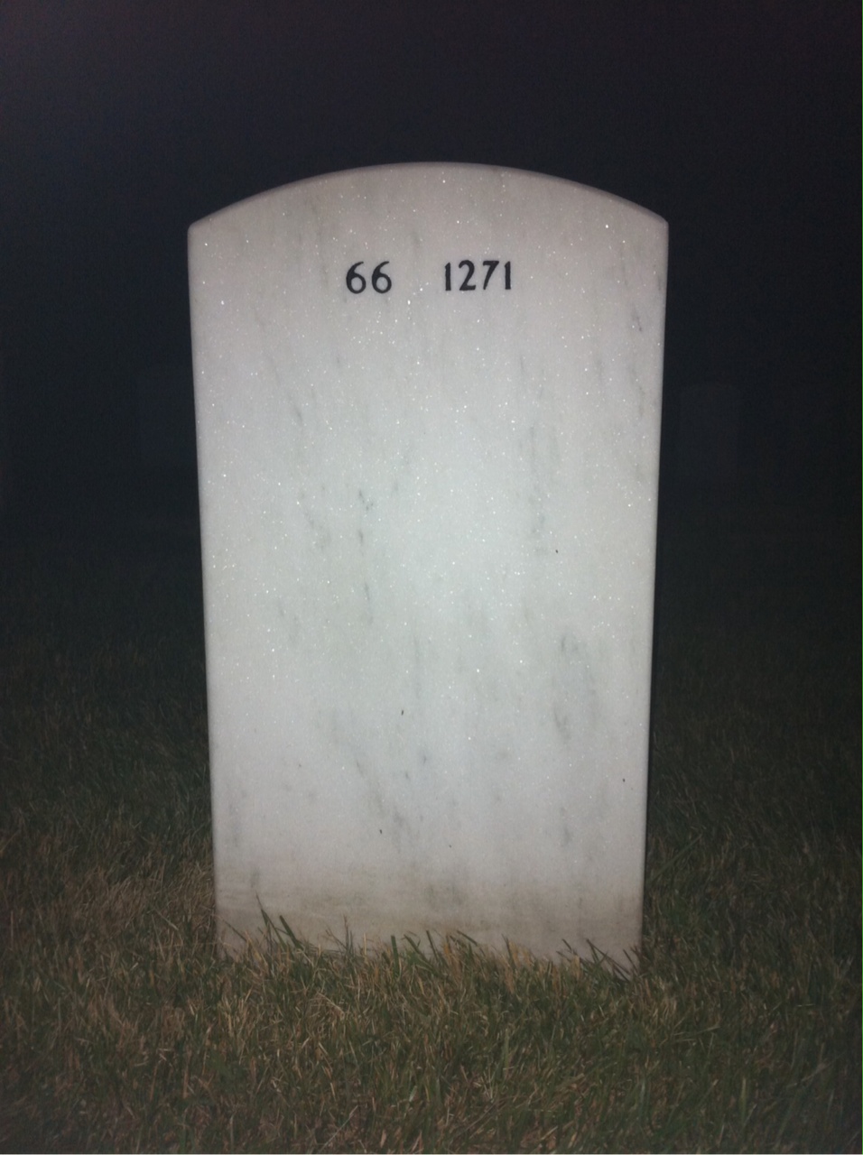Back of headstone — Gregg Hartness