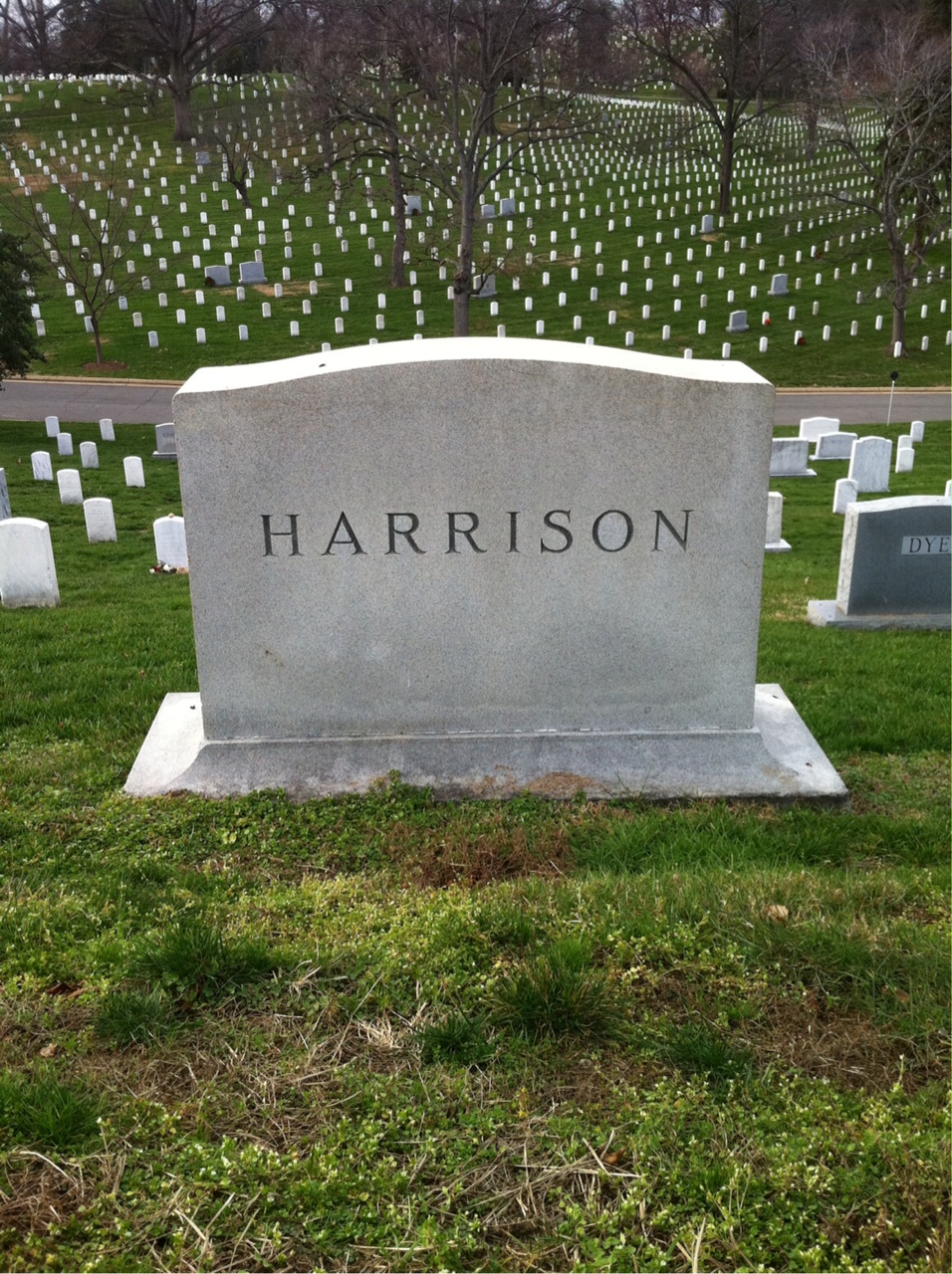 Back of headstone — Mary Harrison