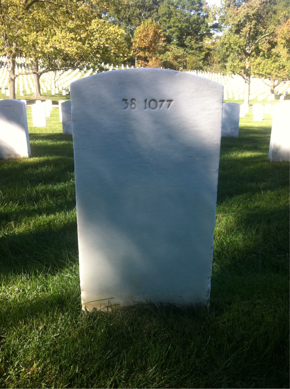 Back of headstone — William Brown