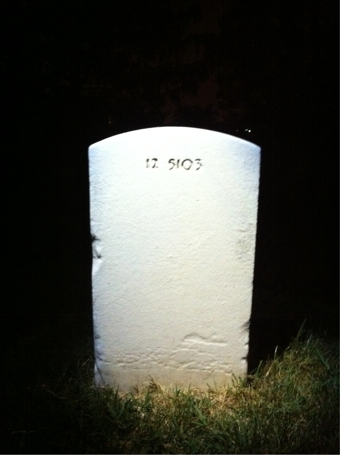 Back of headstone — Alfred Caddick