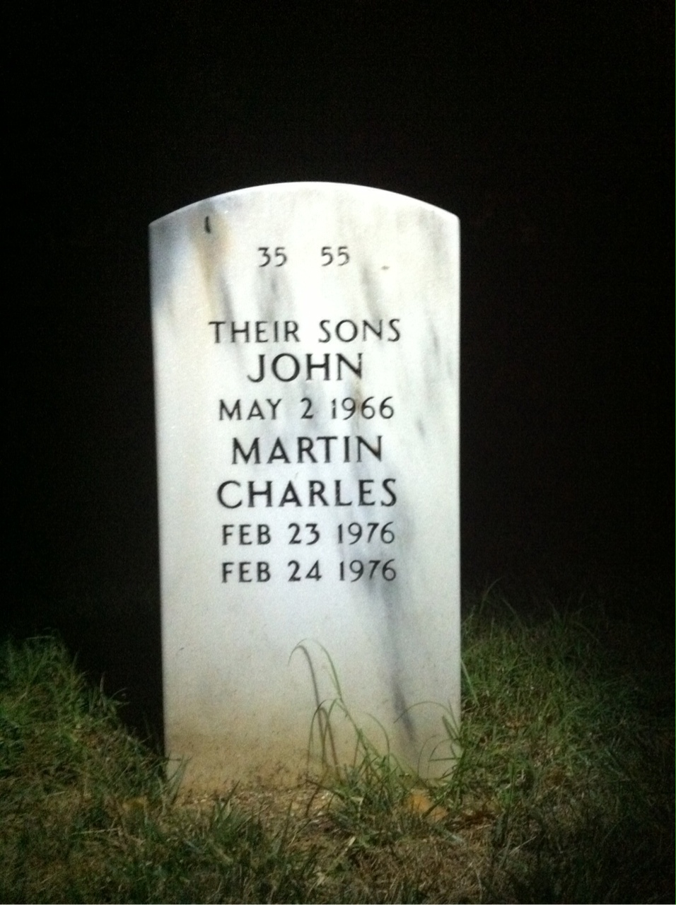 Back of headstone — Grover Arnett