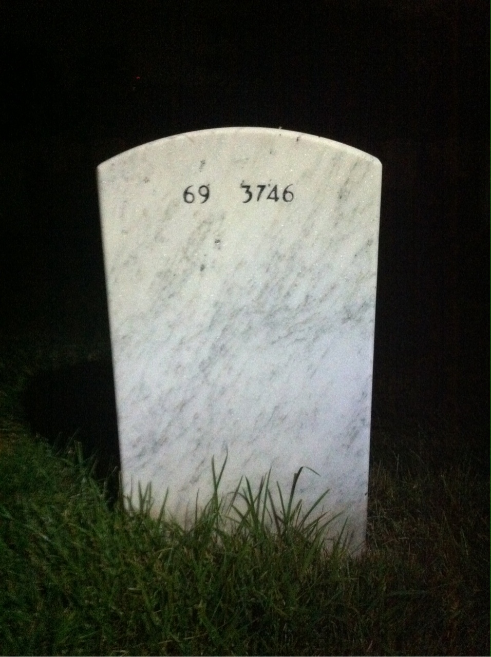 Back of headstone — Leonard Wolf