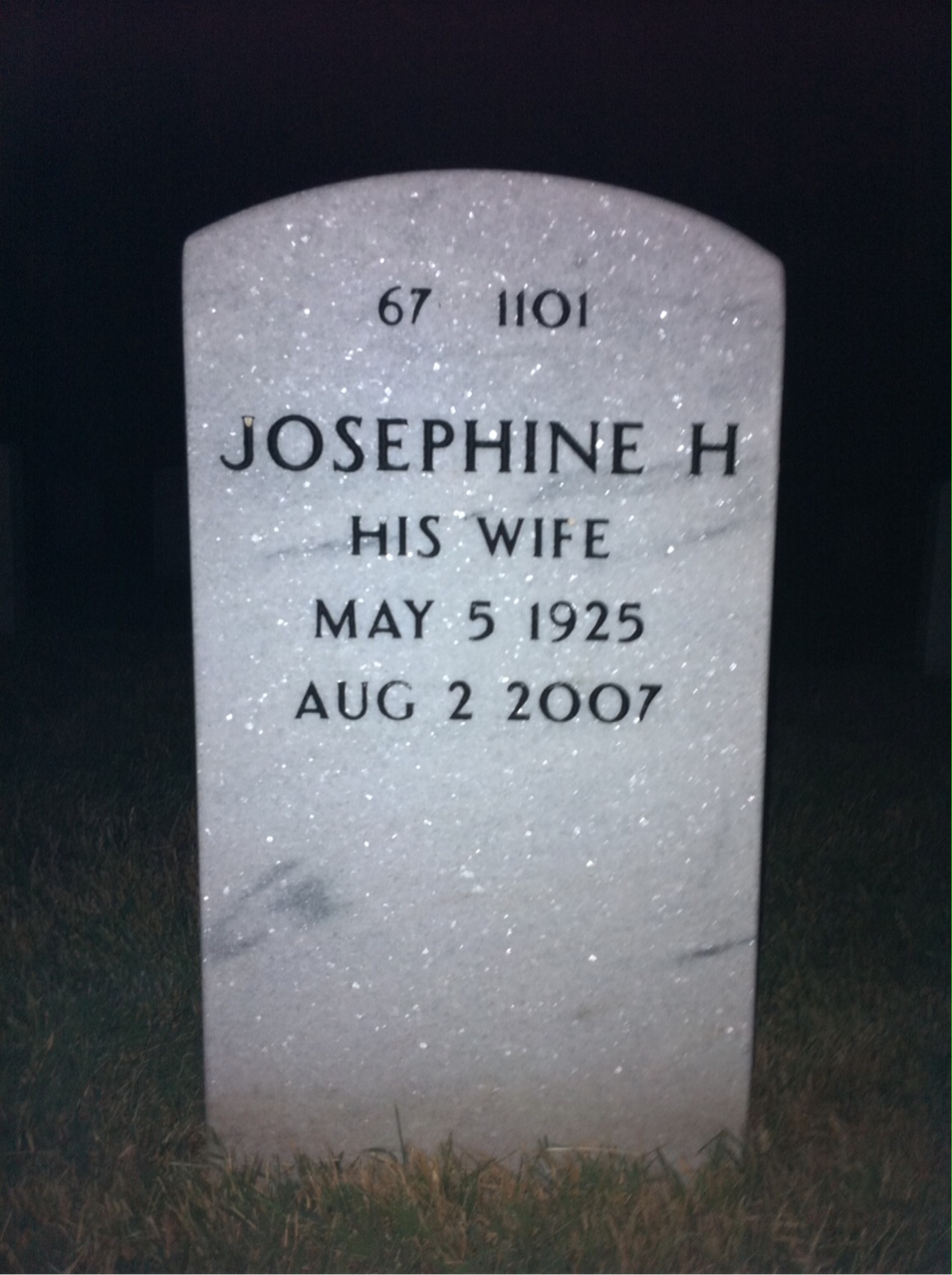 Back of headstone — William Fleming