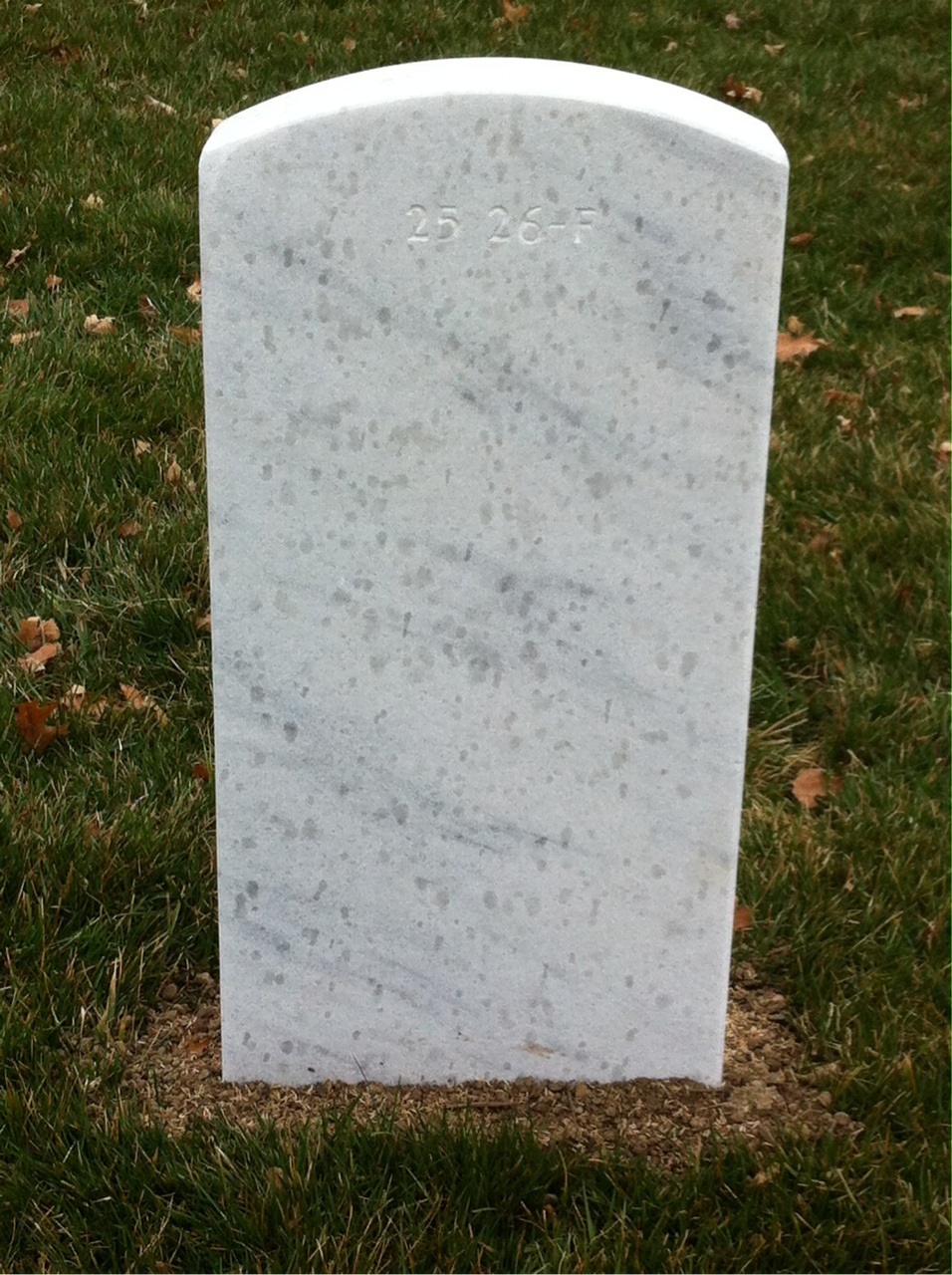 Back of headstone — William Monroe